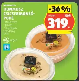 ALDI Wonnemeyer Hummusz Csicseriborsó-Püré ajánlat