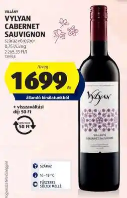 ALDI VYLYAN CABERNET SAUVIGNON ajánlat