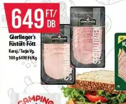 Coop Gerlinger's Füstölt-Főtt Karaj/Tarja ajánlat