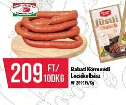 Coop Babati Körmendi Lecskolbász ajánlat