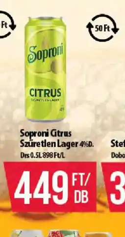 Coop Soproni Citrus Szűretlen Lager ajánlat