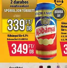 Coop Kőbányai Sör ajánlat