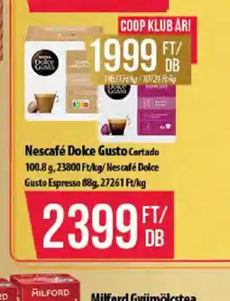 Coop Nescafé Dolce Gusto kapszula ajánlat