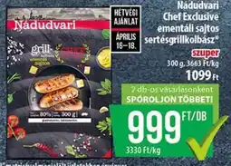 Coop Nádudvari Chef Exclusive emmentáli sajtos sertésgrillkolbász ajánlat