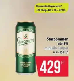Coop Staropramen sör 5% ajánlat