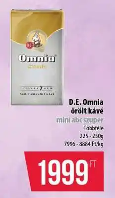Coop D.E. Omnia őrölt kávé ajánlat