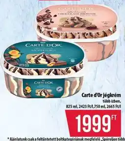 Coop CARTE D'OR Jégkrém ajánlat