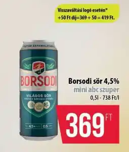 Coop Borsodi sör 4,5% ajánlat