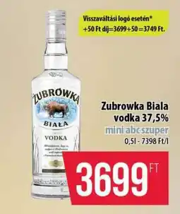 Coop Zubrowka Biala vodka 37,5% ajánlat