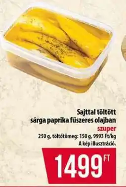 Coop Sajttal töltött sárga paprika fűszeres olajban ajánlat