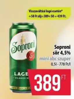 Coop Soproni sör 4,5% ajánlat