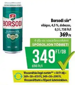 Coop Borsodi sör ajánlat