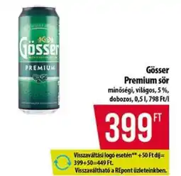 Coop Gösser Premium sör ajánlat