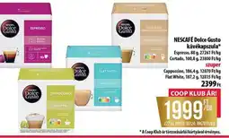 Coop NESCAFE Dolce Gusto kávékapszula ajánlat