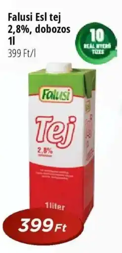 Real Falusi Esl tej 2,8%, dobozos ajánlat