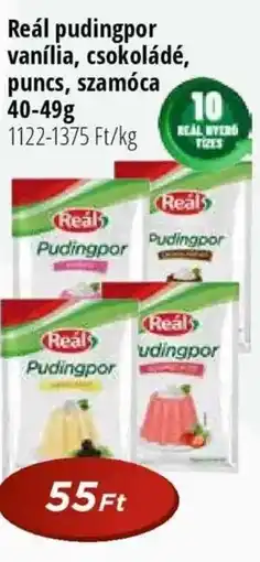 Real Reál pudingpor vanília, csokoládé, puncs, szamóca ajánlat