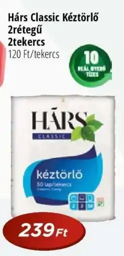 Real Hárs Classic Kéztörlő 2rétegű ajánlat