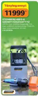 Auchan STEINBERG 400 S-6 SZENNYVÍZSZIVATTYÚ ajánlat