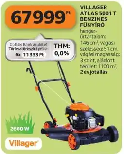 Auchan VILLAGER ATLAS 5001 T BENZINES FŰNYÍRÓ ajánlat