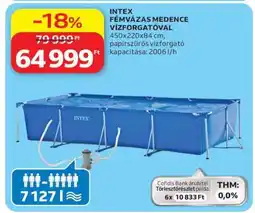 Auchan INTEX FÉMVÁZAS MEDENCE VÍZFORGATÓVAL ajánlat