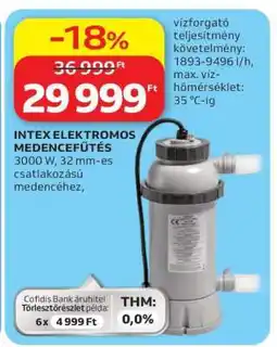 Auchan INTEX ELEKTROMOS MEDENCEFŰTÉS ajánlat