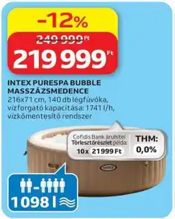 Auchan INTEX PureSpa Bubble Masszázsmedence ajánlat
