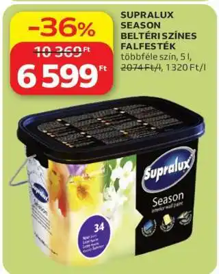 SUPRALUX SEASON BELTÉRSZÍNES FALFESTÉK