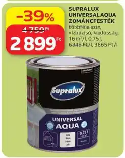 Auchan SUPRALUX UNIVERSAL AQUA ZOMÁNCFESTÉK ajánlat