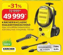 Auchan KÄRCHER K4 CLASSIC MAGASNYOMÁSÚ MOSÓ ajánlat