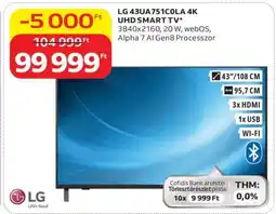 Auchan LG 43UA751COLA 4K UHD SMART TV ajánlat