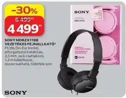 Auchan SONY MDRZX110B VEZETÉKES FEJHALLGATÓ ajánlat