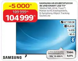Auchan SAMSUNG UE43U8072FUXXH 4K UHD SMART LED TV ajánlat