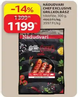 Auchan NÁDUDVARI CHEF EXCLUSIVE GRILLKOLBÁSZ ajánlat