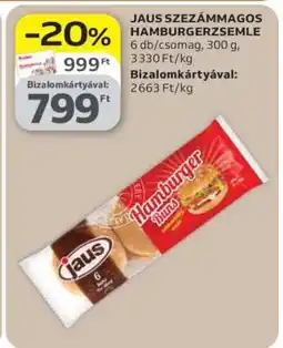Auchan Jaus Szezámmagos Hamburgerzsemle ajánlat