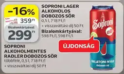 Auchan Soproni Lager Alkoholos Dobozos Sör ajánlat
