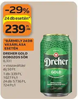 Auchan Dreher Gold Dobozos Sör ajánlat