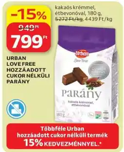 Auchan URBAN LOVE FREE HOZZÁADOTT CUKOR NÉLKÜLI PARÁNY ajánlat
