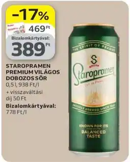 Auchan Staropramen Prémium Világos Dobozos Sör ajánlat