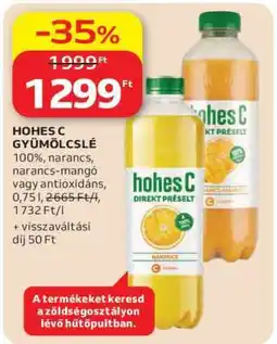 Auchan Hohes C Gyümölcslé ajánlat
