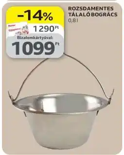 Auchan ROZSDAMENTES TÁLALÓ BOGRÁCS ajánlat