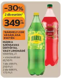 Auchan Márka Szénsavas Üdítőital vagy Limonádé ajánlat