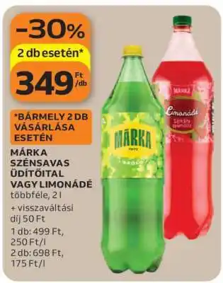 Auchan Márka Szénsavas Üdítőital vagy Limonádé ajánlat
