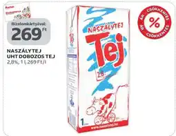 Auchan NASZÁLYTEJ UHT DOBOZOS TEJ ajánlat