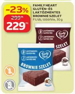 Auchan FAMILY HEART GLUTÉN- ÉS LAKTÓZMENTES BROWNIE SZELET ajánlat