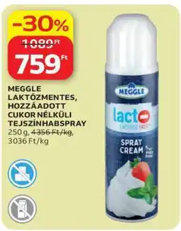 Auchan Meggle Laktózmentes, Hozzáadott Cukor Nélküli Tejszínhabspray ajánlat