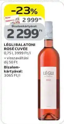 Auchan LÉGLI BALATONI ROSÉ CUVÉE ajánlat