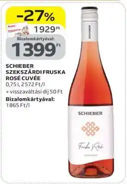 Auchan SCHIEBER SZEKSZÁRDI FRUSKA ROSÉ CUVÉE ajánlat