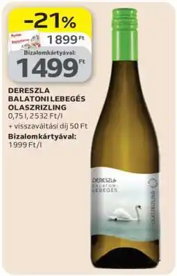 Auchan Dereszla Balatoni Lebegés Olaszrizling ajánlat