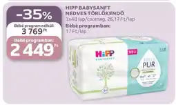 Auchan HIPP BABYSANFT NEDVES TÖRLŐKENDŐ ajánlat