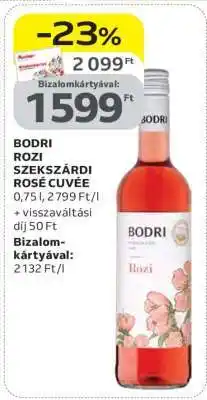 Auchan BODRI ROZI SZEKSZÁRDI ROSÉ CUVÉE ajánlat